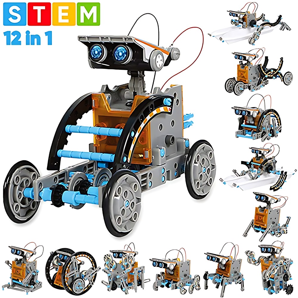 Science Toys Diy - Klocki konstrukcyjne Solar Robot 12 w