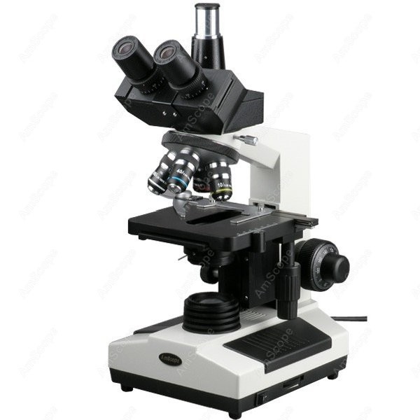 Microscope Compound 40X - Mikroskop biologiczny trójokularowy AmScope serii T390,
