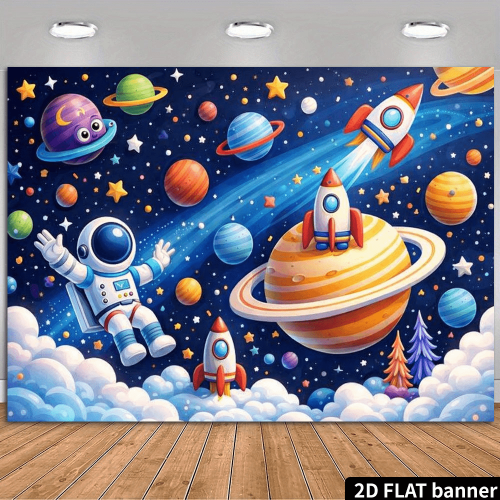 Science Nursery - Żywy gobelin ścienny z motywem kosmicznym: